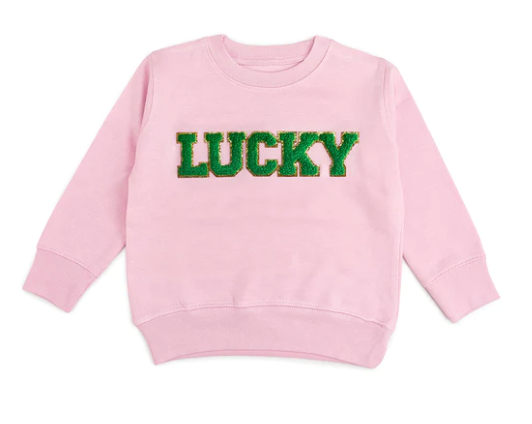Lucky Patch Sweatshirt | Pink