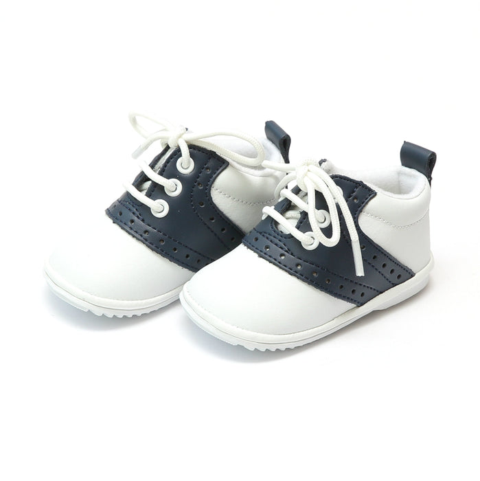 Baby/Toddler Navy & White Austin Leather Saddle Oxford Shoe (2342)