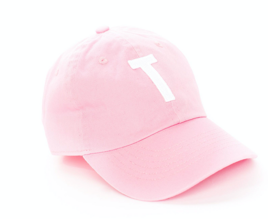 Light Pink Letter Baseball Hat (Baby: 0-12 Months)