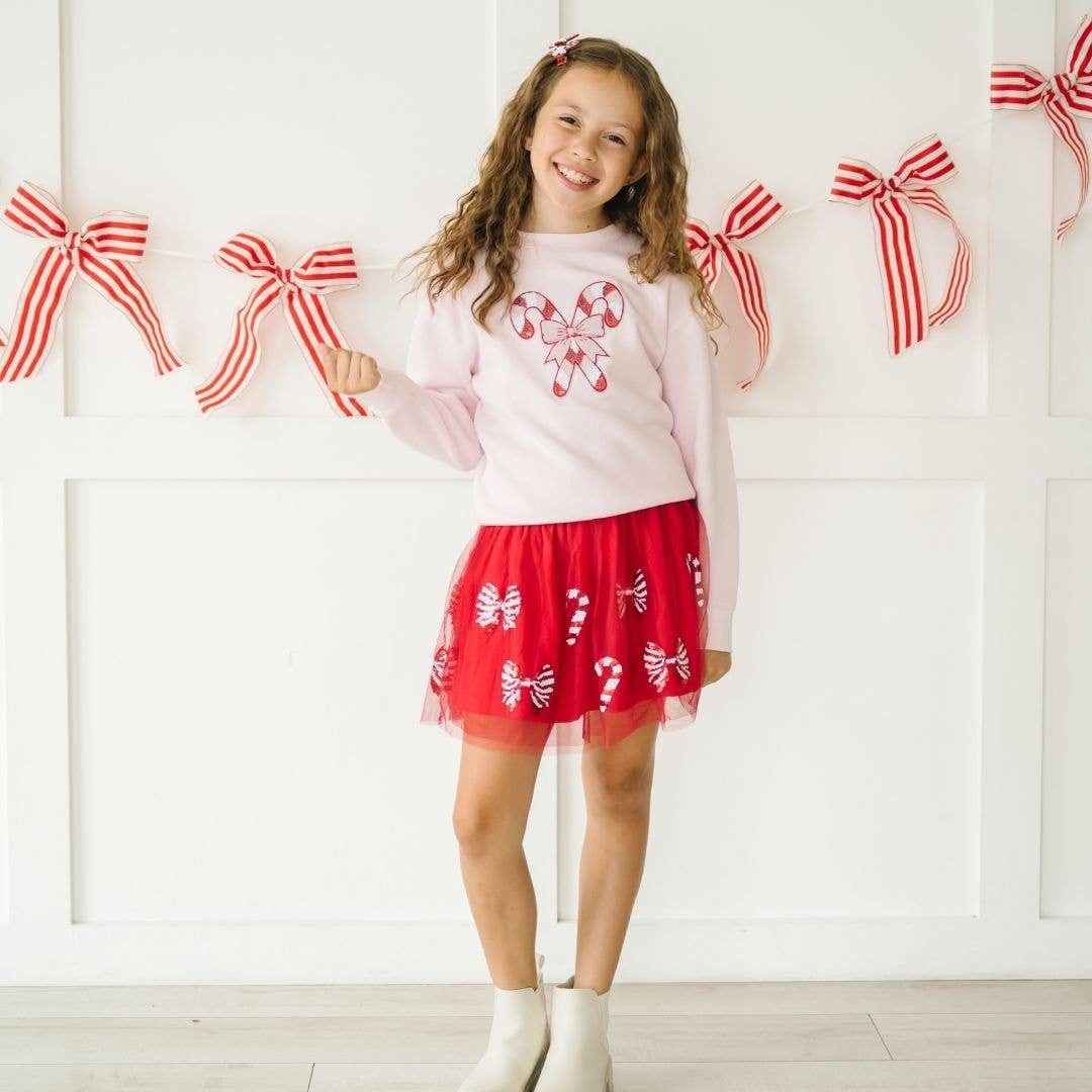 Candy Cane Coquette Sequin Tutu