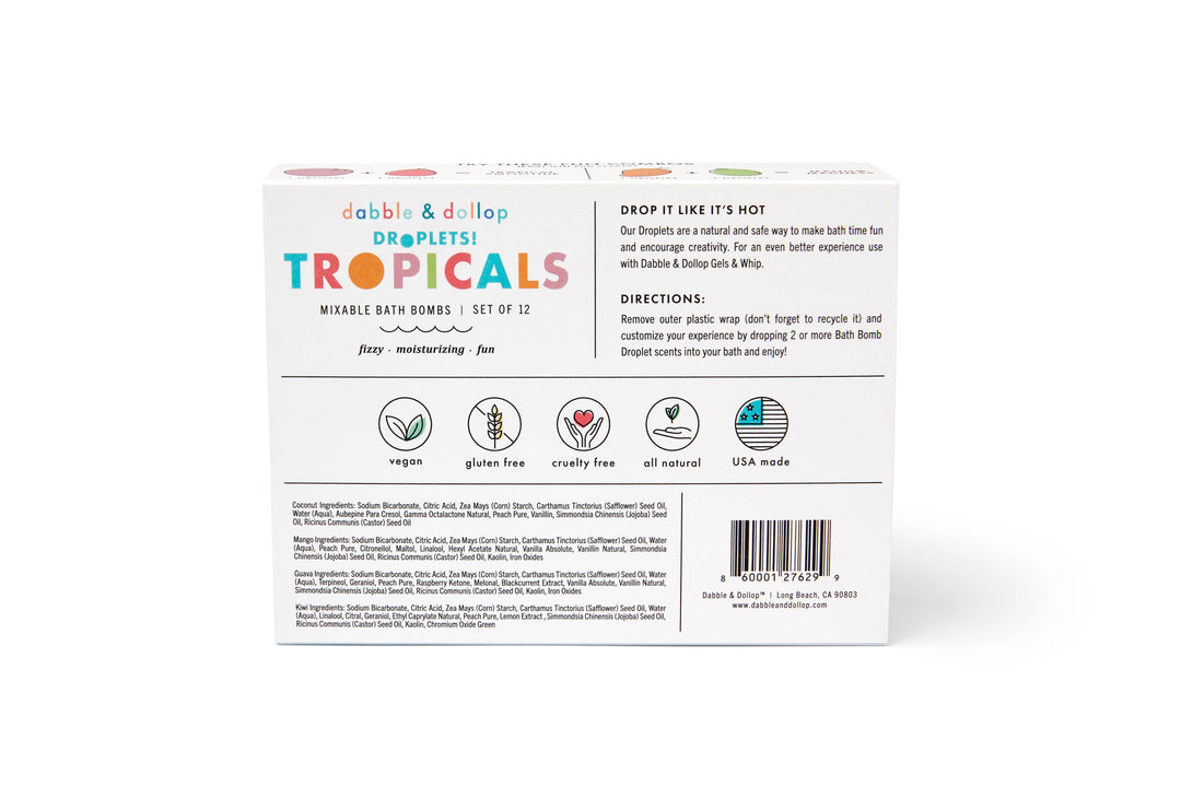 Natural Tropical Mini Bath Bombs