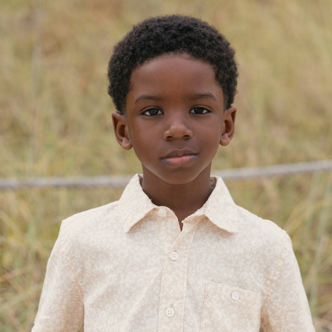 Linen Short Sleeve Shirt | Sandy Floral