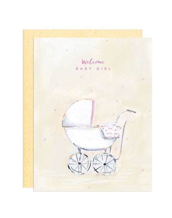 Baby Girl Stroller Card