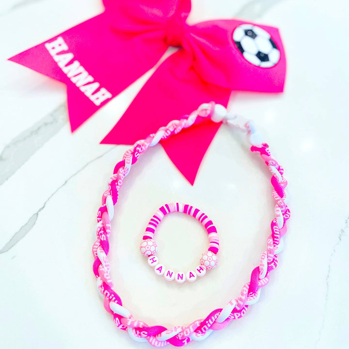 Hot Pink + Light Pink Sport Necklace