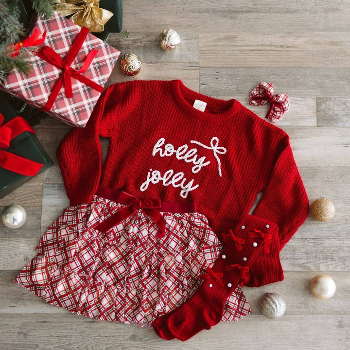 Holly Jolly Bow Christmas Sweater