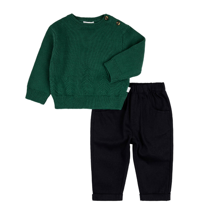 Evergreen Knit Sweater and Pant Set