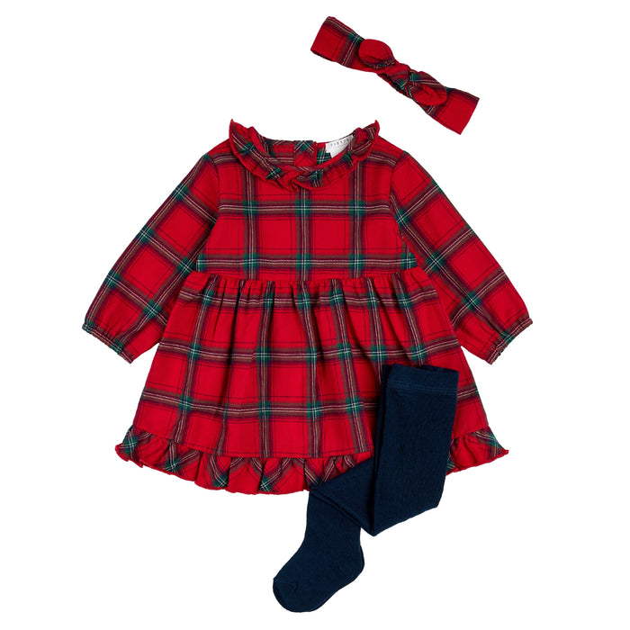 Scarlet Plaid 3 Piece Dress Set