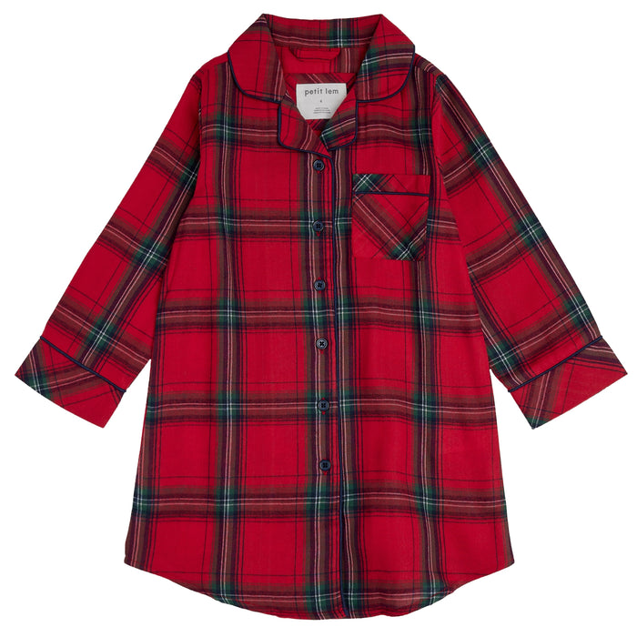 Red Plaid Woven Nightgown