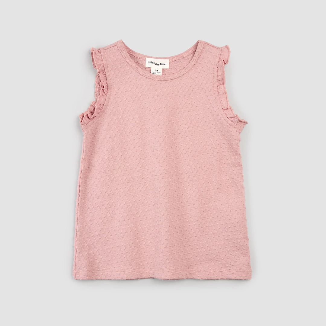 Rose Dotted Slub Jersey Tank Top