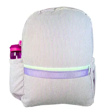 Medium Seersucker Backpack