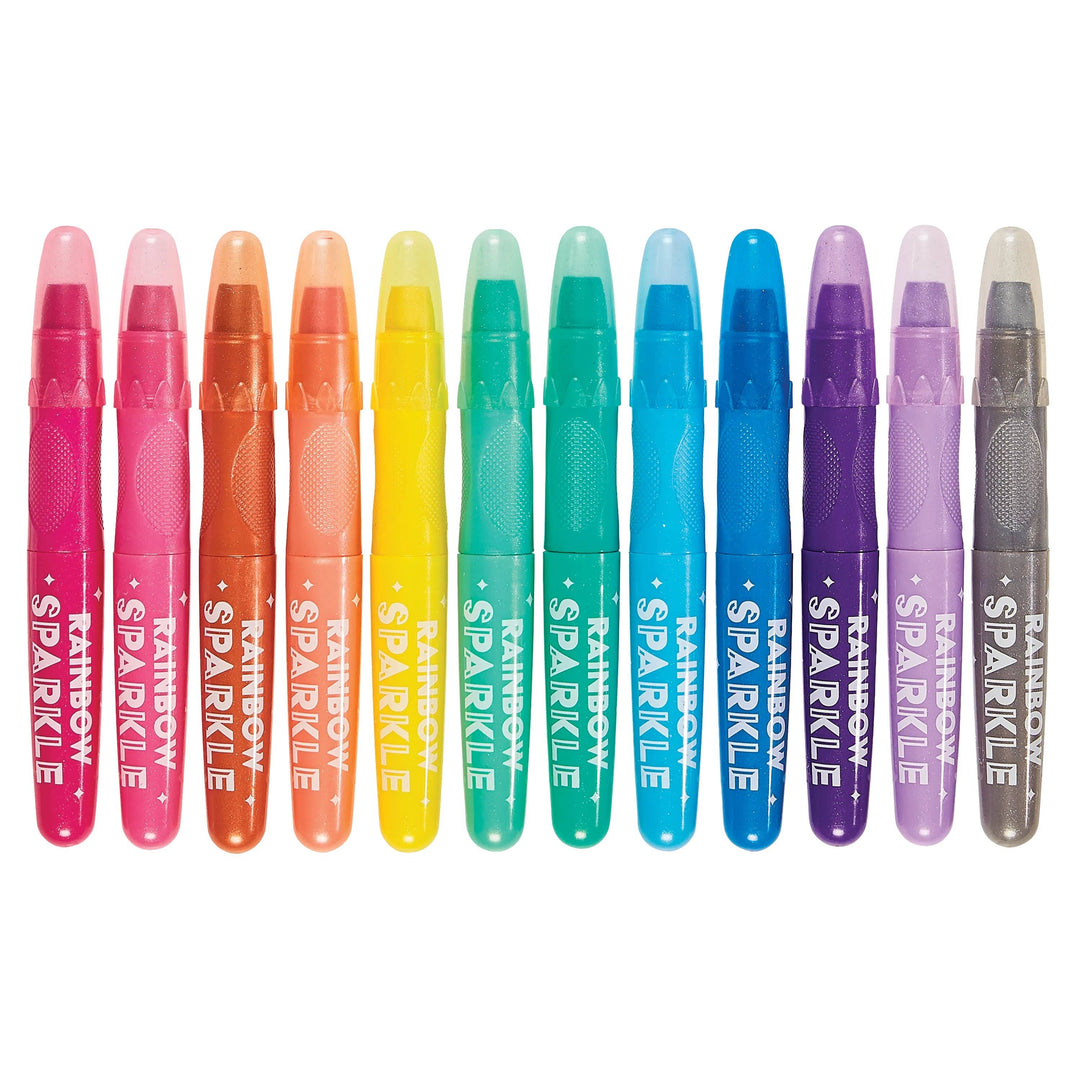 Rainbow Sparkle Metallic Watercolor Gel Crayons (Set of 12)