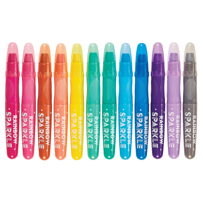 Rainbow Sparkle Metallic Watercolor Gel Crayons (Set of 12)