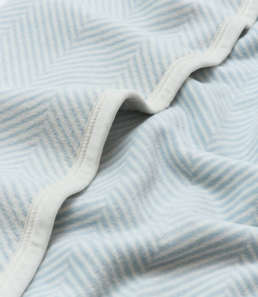 Harborview Herringbone Sky Mini Blanket: Mini