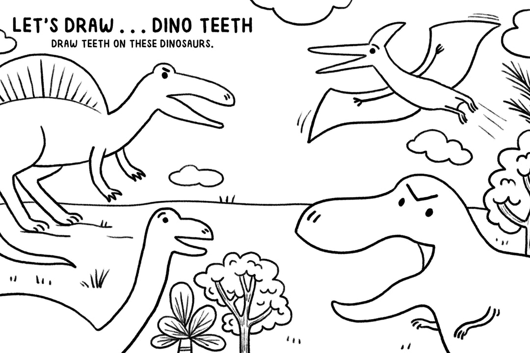 Mini Doodles | Let's Draw Dinosaurs