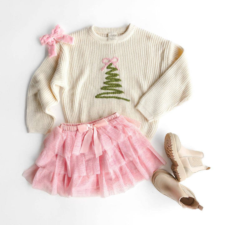 Coquette Christmas Tree Sweater