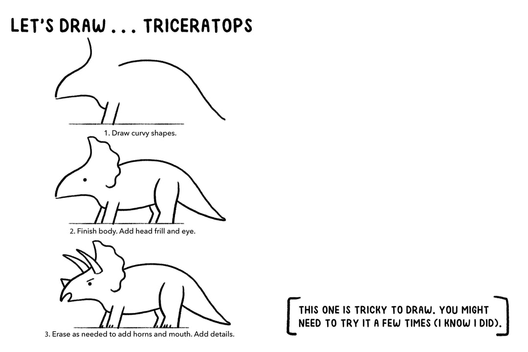 Mini Doodles | Let's Draw Dinosaurs