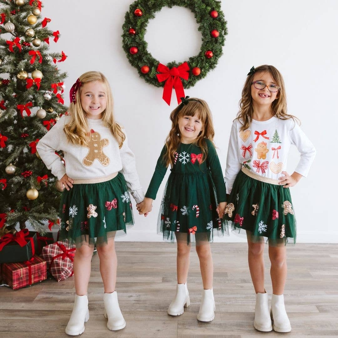Gingerbread Joy Sequin Tutu