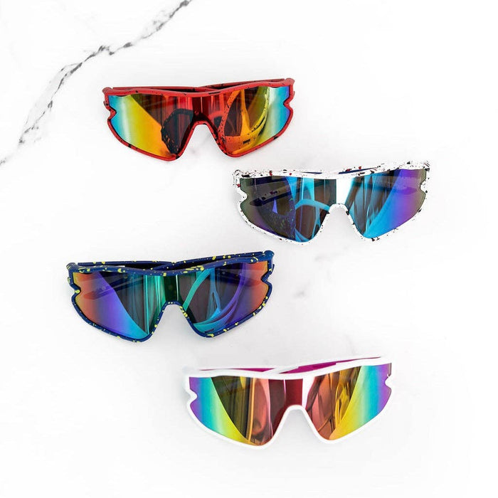 White w/Pink Sporty Sunglasses