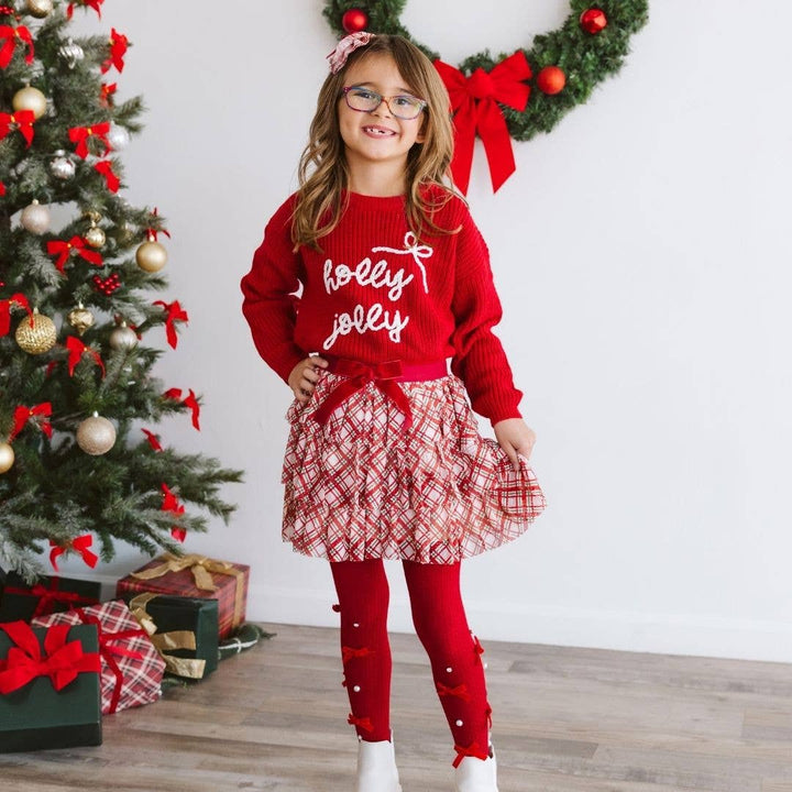 Holly Jolly Bow Christmas Sweater