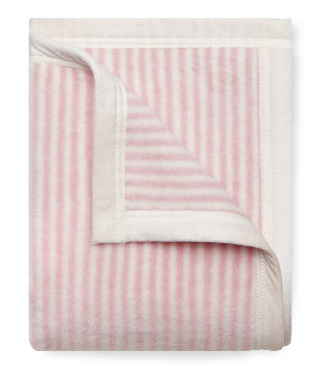 Sweet Pea Pink Stripe Mini Blanket