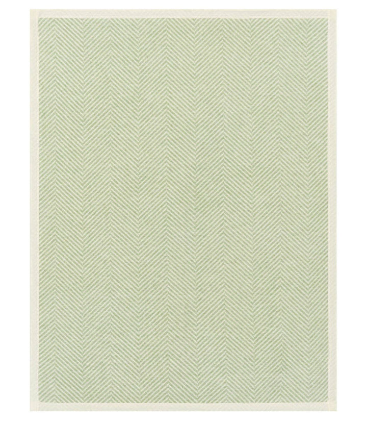 Harborview Herringbone Sprout Green Mini Blanket: Mini