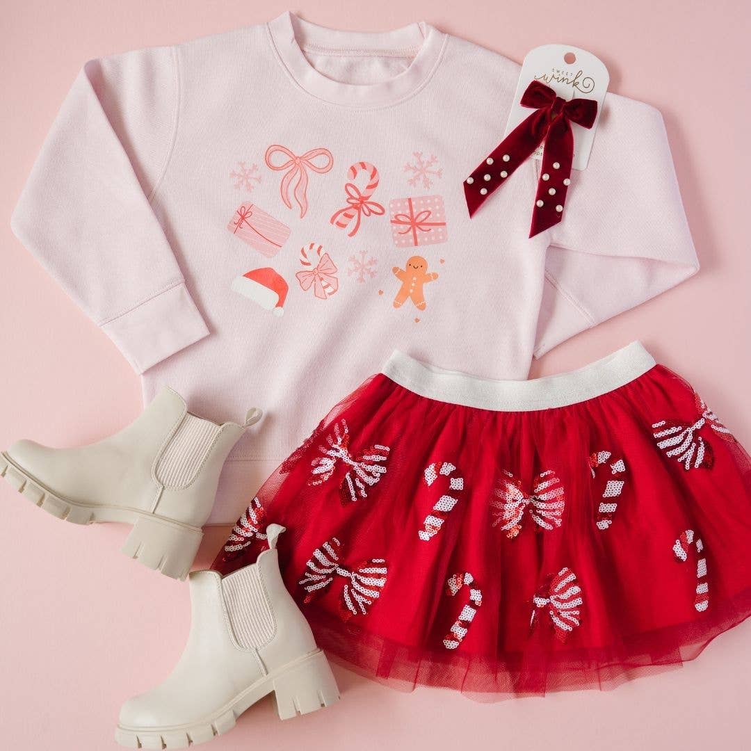 Candy Cane Coquette Sequin Tutu