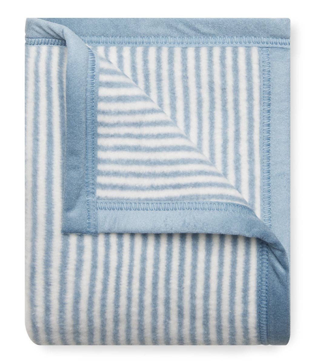 Sweet Pea Blue Stripe Mini Blanket
