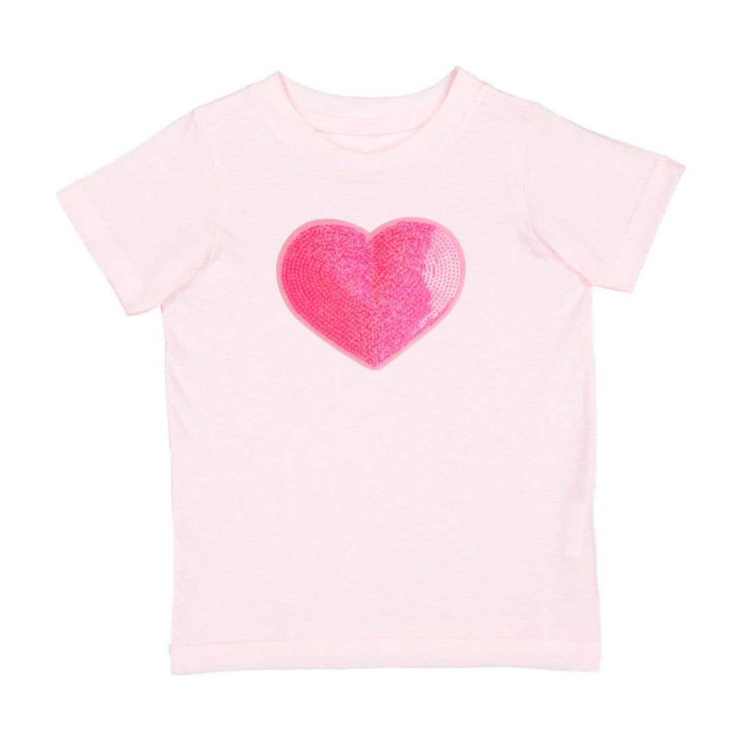 Heart Sequin Patch T-Shirt