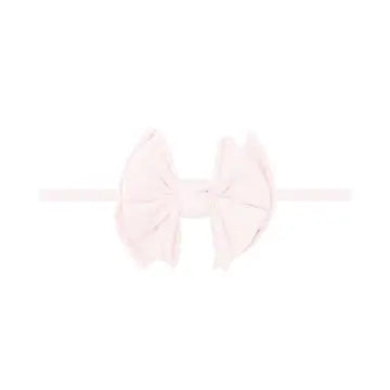 Skinny Soft Nylon Bow Headband | Ballet Pink