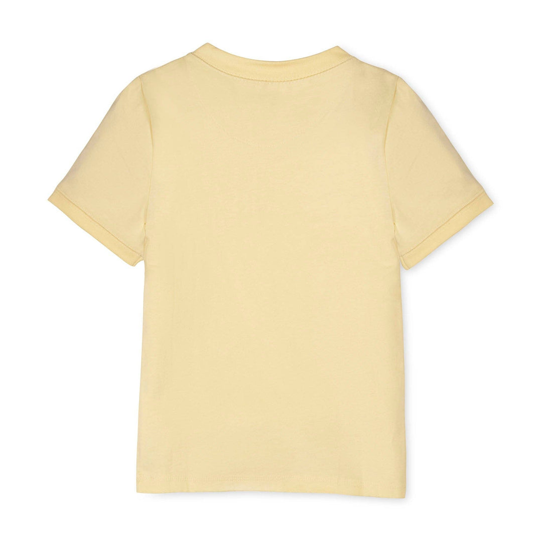 Organic Short Sleeve Henley Tee | Pale Yellow