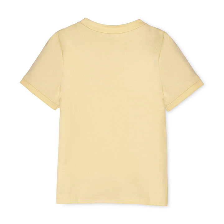 Organic Short Sleeve Henley Tee | Pale Yellow