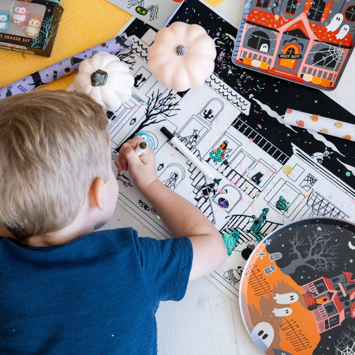 Trick or Treat Street Haunted House Reusable Silicone Coloring Mat