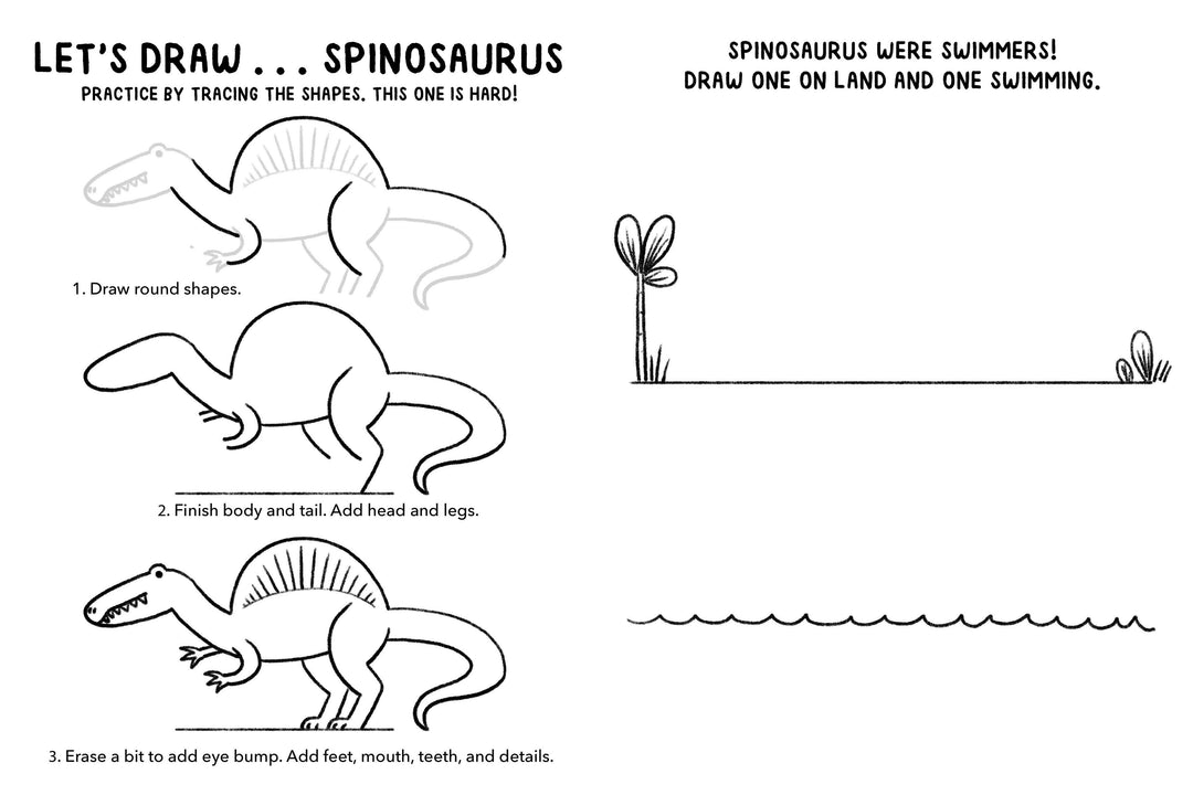 Mini Doodles | Let's Draw Dinosaurs