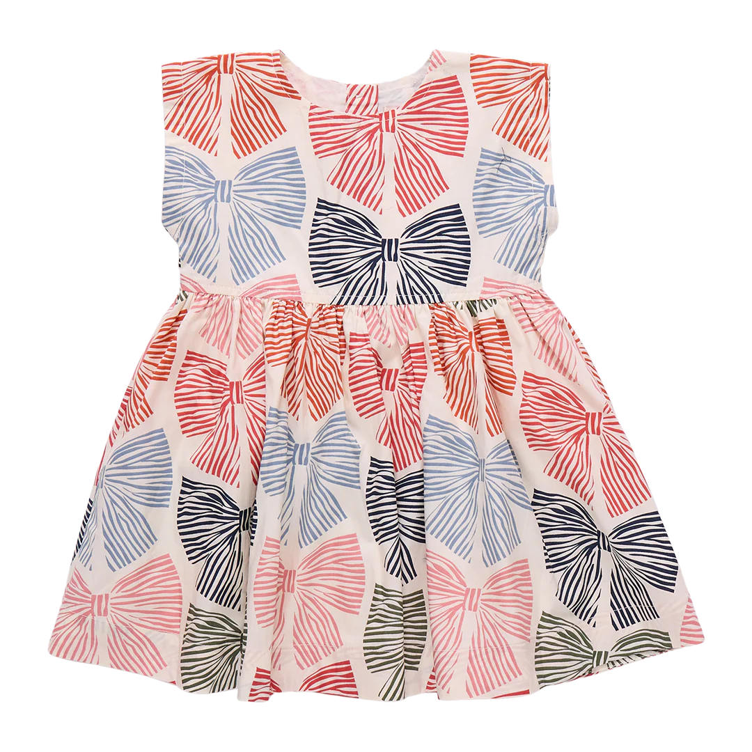 Adaline Dress | Striped Bows