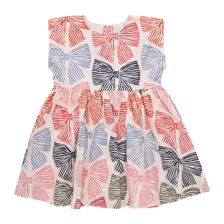 Adaline Dress | Striped Bows