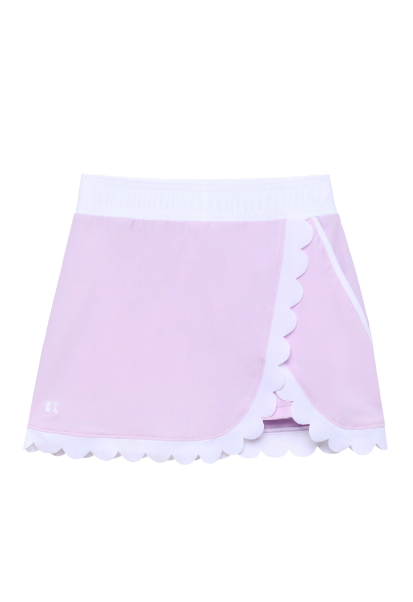 Lavender/White Scalloped Skort