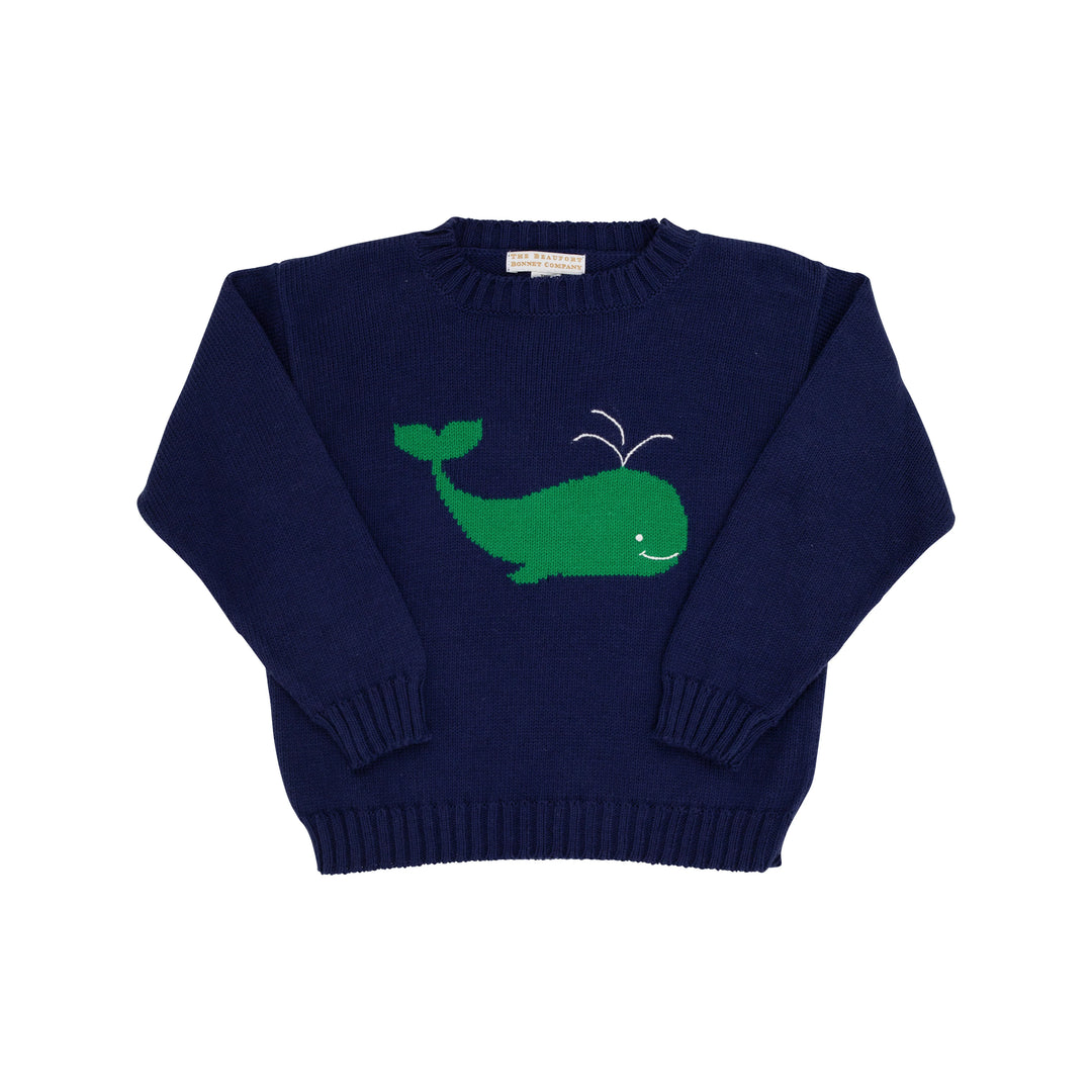 Isaac's Intarsia Sweater | Nantucket Navy With Whale