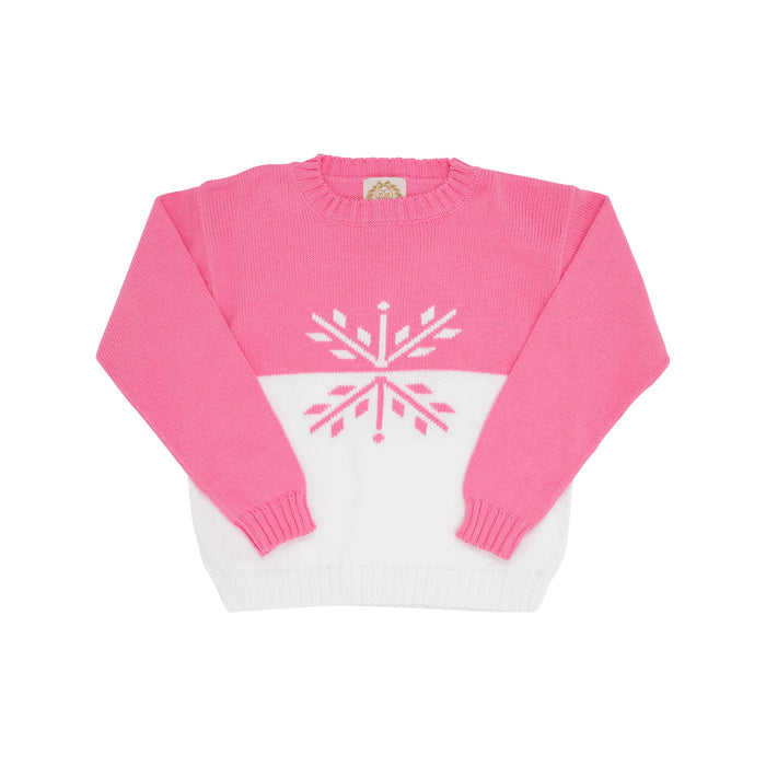 Isabelle's Intarsia Sweater | Hamptons Hot Pink/Worth Ave White