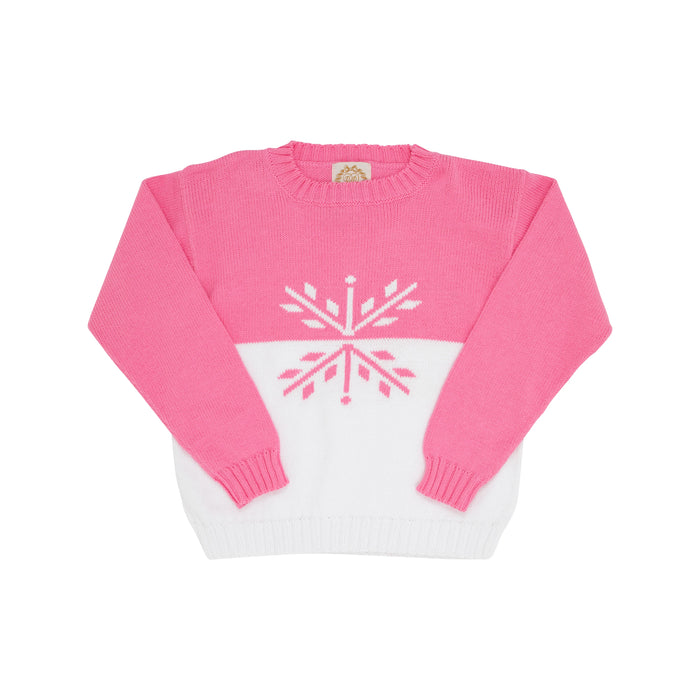 Isabelle's Intarsia Sweater | Hamptons Hot Pink/Worth Ave White