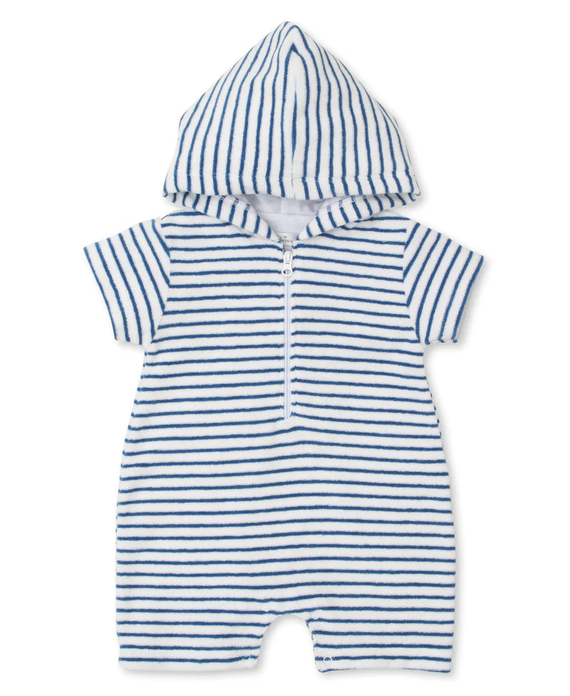 Cabana Terry Stripes Blue Romper