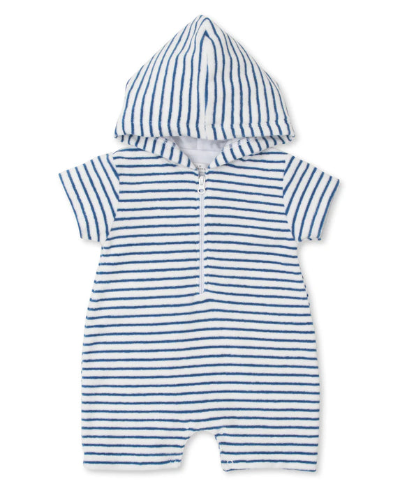 Cabana Terry Stripes Blue Romper