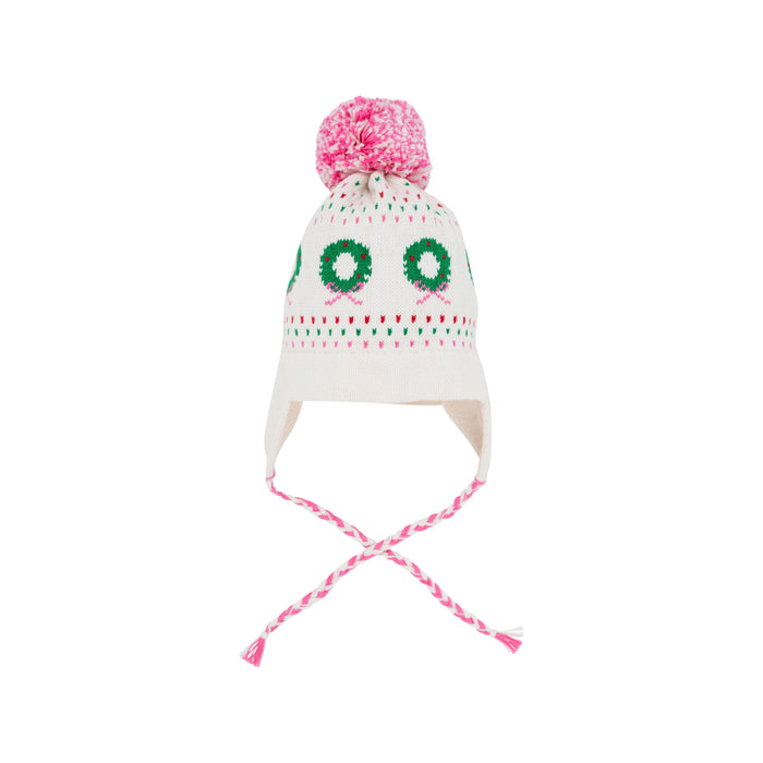 Parrish Pom Pom Hat | Hamptons Hot Pink/Palmetto Pearl/Wreaths