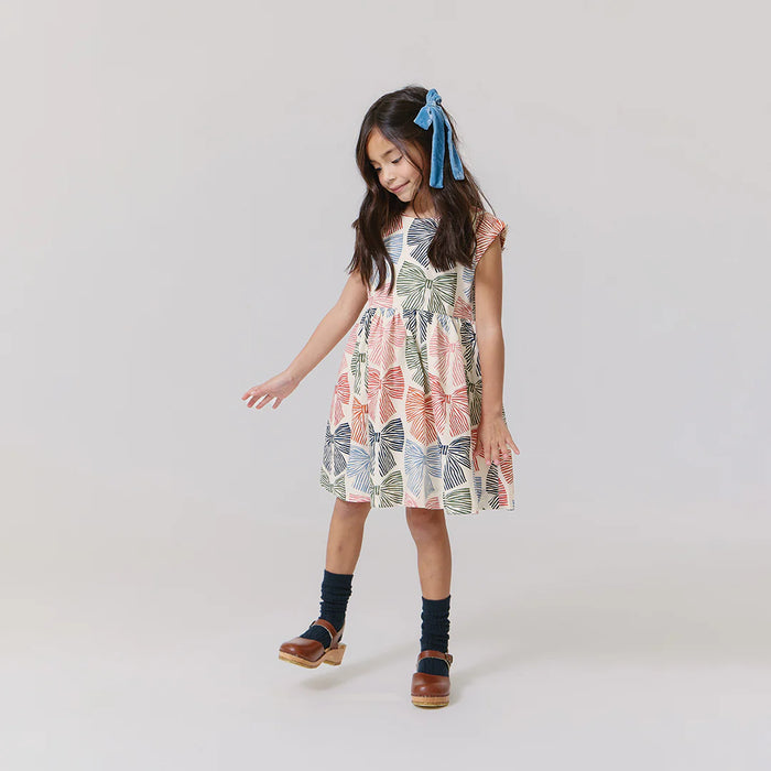 Adaline Dress | Striped Bows