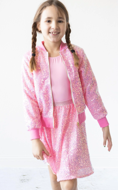 Sequin Twirl Skirt | Bubblegum