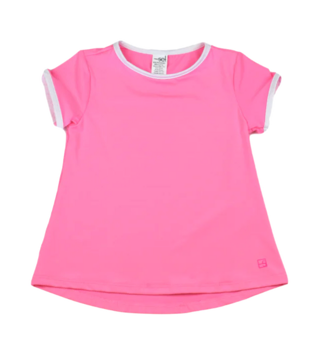 Bridget Basic T | Pink w/White