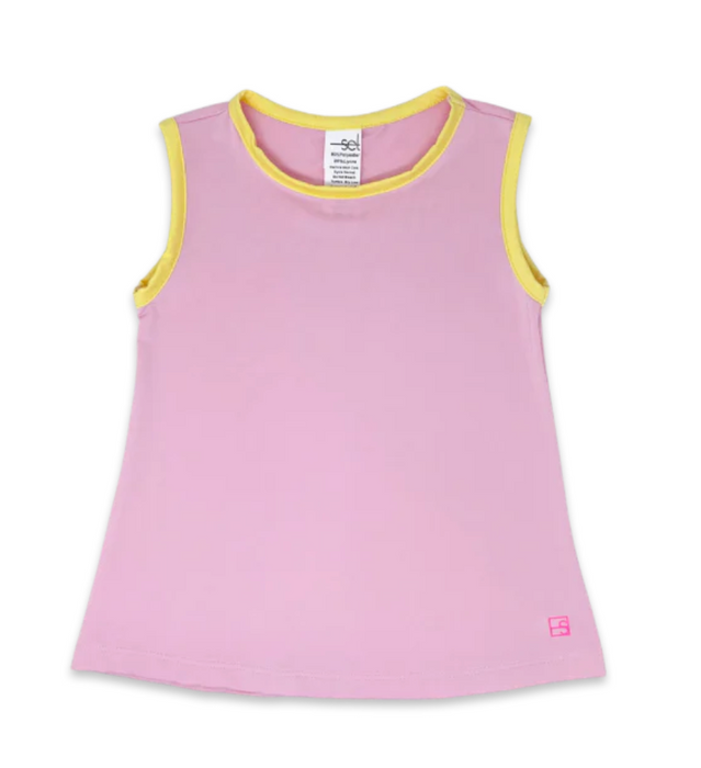 Tori Tank | Light Pink w/Yellow