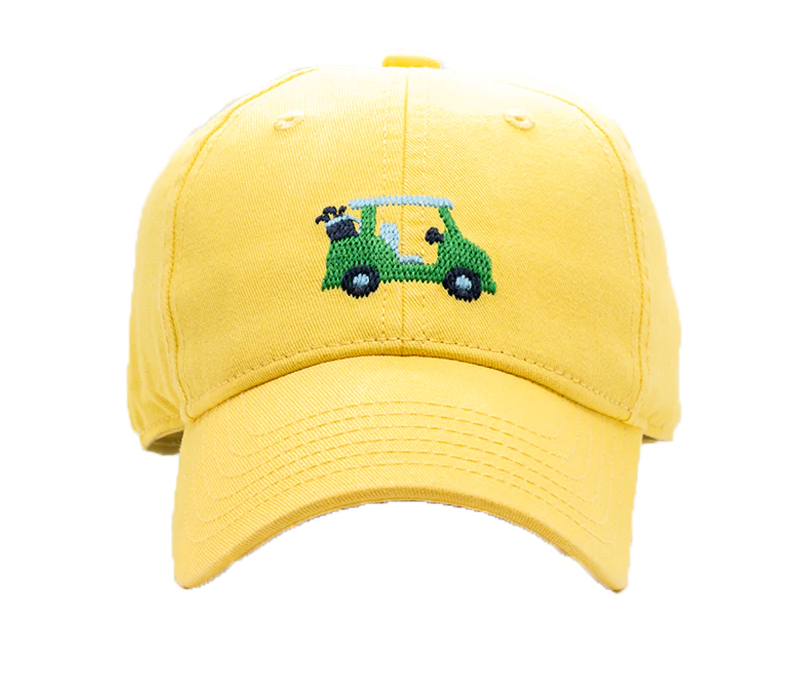 Lt Yellow Embroidered Baseball Hat | Golf Cart