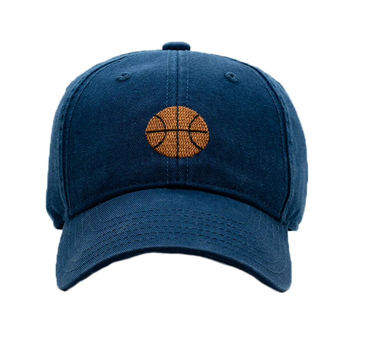 Navy Embroidered Baseball Hat | Basketball