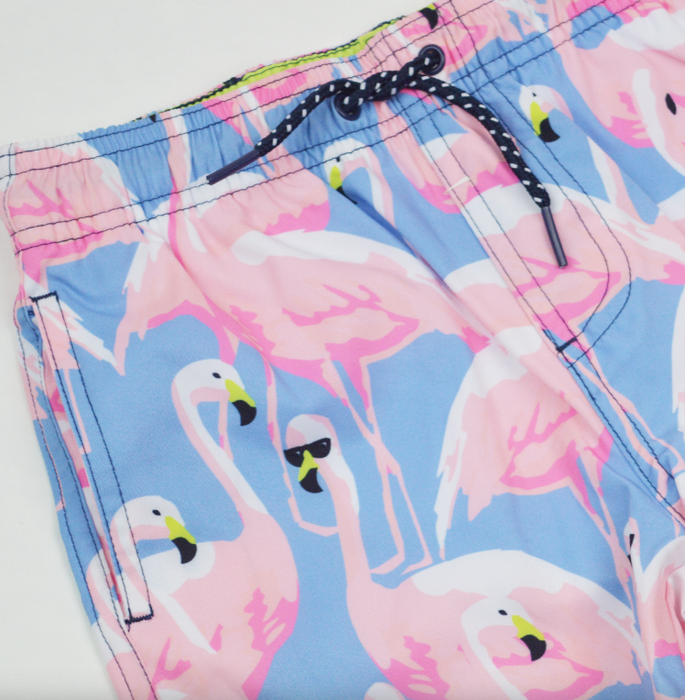 Shady Flamingo Swim Trunks