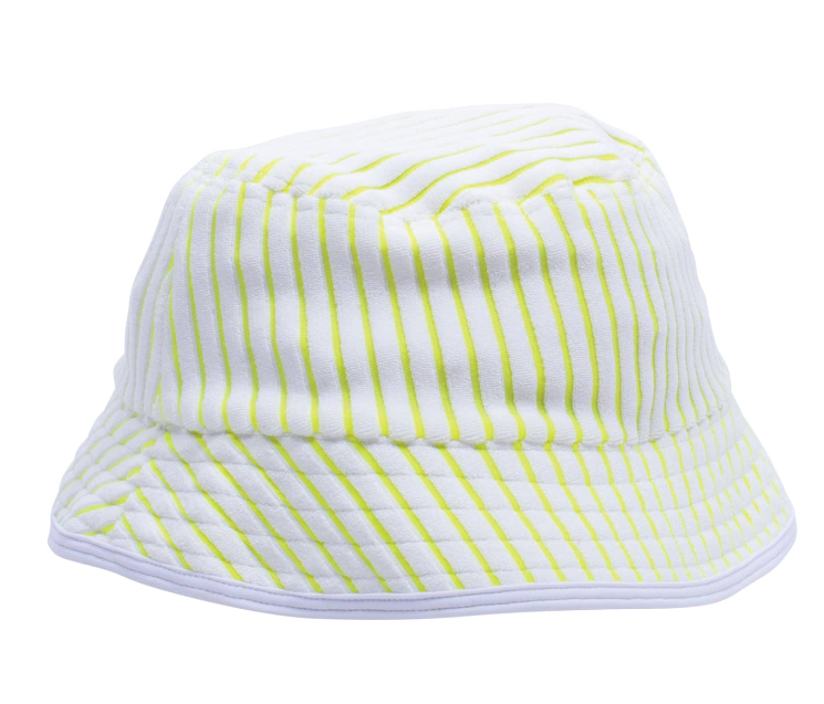 Lemon Stripe Terry Bucket Hat